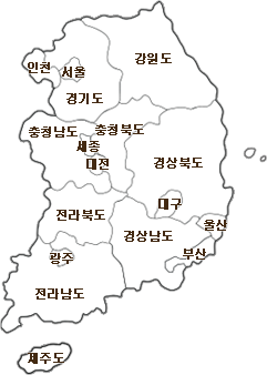 대한민국 지도